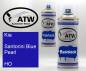 Preview: Kia, Santorini Blue Pearl, HO: 400ml Sprühdose + 400ml Klarlack - Set, von ATW Autoteile West.